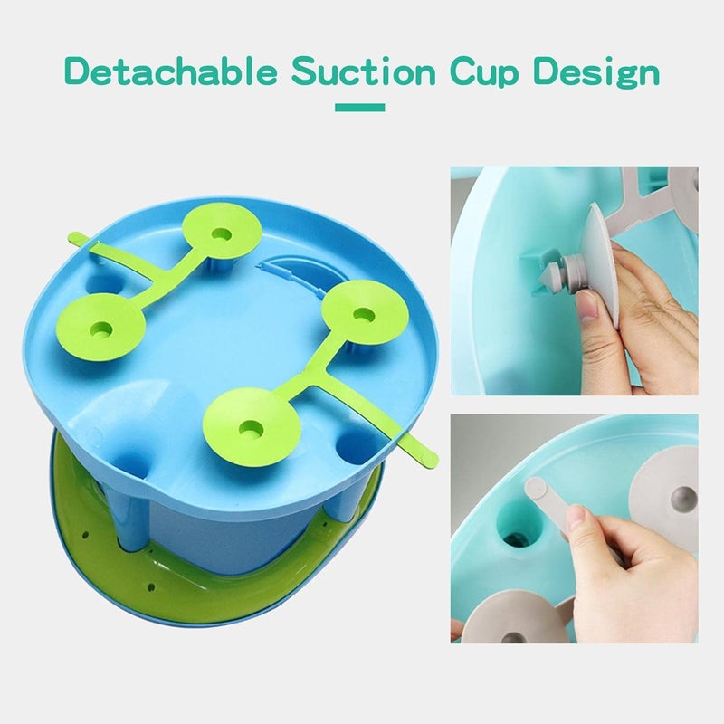 woobles Bath Seat Baby Bath Chair Smooth Safe Baby Shower Chairs With Backrest & Suction Cups For Tub Sitting Up, Non-slip And Comfortable Toddler Bathtub Seat For 6-18 Months Old Babies Infants - Image 5